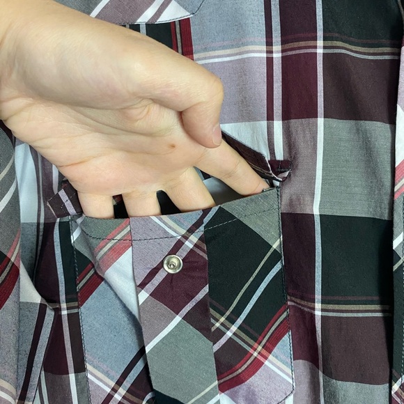 Rockabilly Men’s Snap Front Plaid Shirt Lightweight Comfortable size XXL - Picture 6 of 8